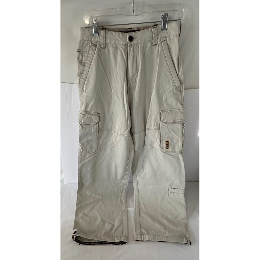 Bugle Boy Cargo Pants Utility Workwear Khaki Casual Pants Size 30x30